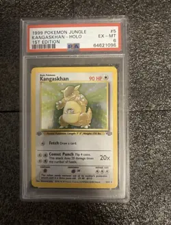 Pokemon 1999 1st Edition Jungle Kangaskhan Holo PSA 6 - Image 1