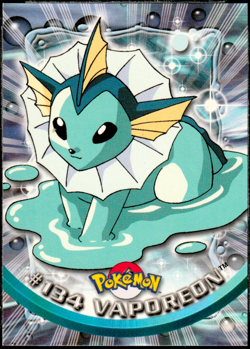 2000 Topps Pokemon TV Animation Edition Series 3 Non Holo #134 Vaporeon - Image 1