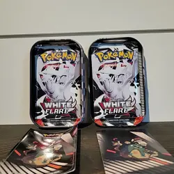 Pokemon TCG White Flare Mini Tin- 2 White Flare Booster Packs💎FACTORY SEALED💎 - Image 2