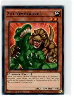 Yu-Gi-Oh! Zuttomozaurus Common DUNE-EN081 Lightly Played 1st Edition - Image 1