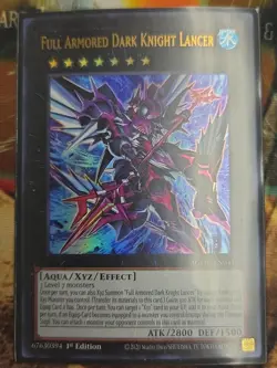 Yugioh Full Armored Dark Knight Lancer AGOV-EN041 Ultra Rare 1st Ed NM - Image 1