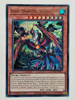 Yu Gi Oh - DOOD-EN017 Radiant Typhoon Fonix, the Great Flame - Ultra Rare - Image 1