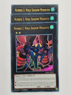 Yu Gi Oh - 3x MP25-EN291 Number 2: Ninja Shadow Mosquito - Ultra Rare - Image 1