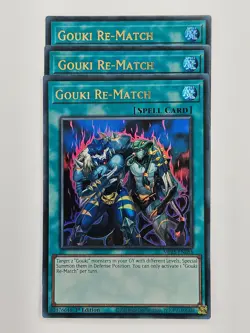 Yu Gi Oh - 3x MP25-EN283 Gouki Re-Match - Ultra Rare - Image 1