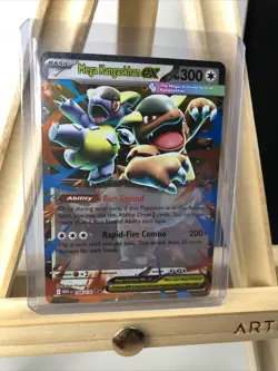 Pokemon Card Mega Kangaskhan EX 104/132 Double Rare Mega Evolution Base Set NM - Image 1