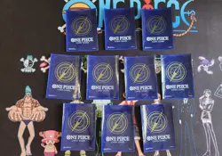 ONE PIECE TCG Official Card Sleeves Vol 2 Standard Blue Back, PACK OF 10 UNUSED - Image 1
