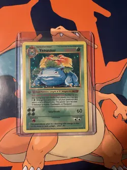 First Edition Venusaur Pokemon Card 100 HP Holo Rare Base Set 15/102 Damaged - Image 1