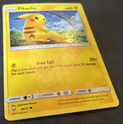 Pikachu Holo Shining Legends Rare Pokemon TCG Card Near MINT - Image 2
