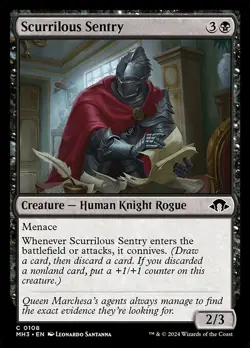 (3x FOIL) SCURRILOUS SENTRY - Modern Horizons 3 - MTG Magic the Gathering Card - Image 1