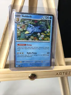 Pokemon Golduck MEP 008 Mega Evolution Pokemon Blister Promo Card Black Star - Image 1