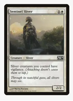 Sentinel Sliver | M14 | Sliver Tribal Staple | MTG Pauper EDH Lord Anthem | NM - Image 1