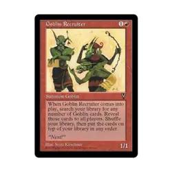 WOTC MtG Visions Goblin Recruiter (U) EX - Image 1