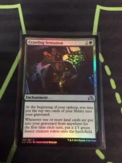 MTG Magic The Gathering Crawling Sensation Foil SOI Green Enchantment - Image 1