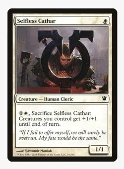 Selfless Cathar | ISD | Pauper Staple Aristocrats | MTG Sacrifice Anthem | LP - Image 1