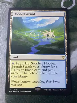 1x FLOODED STRAND, Khans Of Tarkir, NM, MTG - Image 1