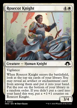 (4x FOIL) ROSECOT KNIGHT - Modern Horizons 3 - MTG Magic the Gathering Card - Image 1