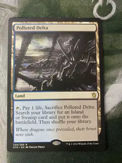 Polluted Delta - Khans of Tarkir MTG , lightly played - Image 1