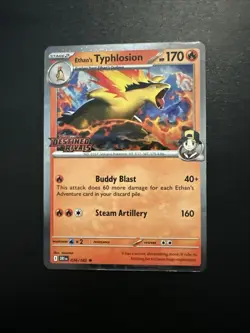 Ethan's Typhlosion 034/182 STAMPED Promo Destined Rivals Pokemon NM - Image 1