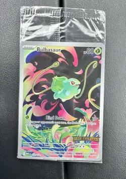 Pokemon Bulbasaur 133/132 English Mega Evolution Stamped Promo (SEALED) - Image 1