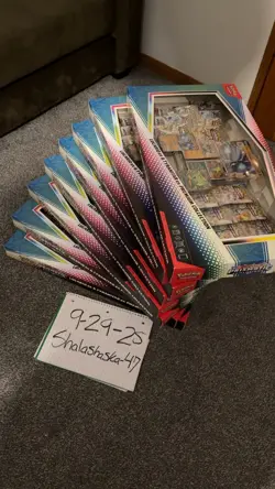8X Pokemon TCG Prismatic Evolutions Lucario Ex & Tyranitar Ex Premium Collection - Image 1