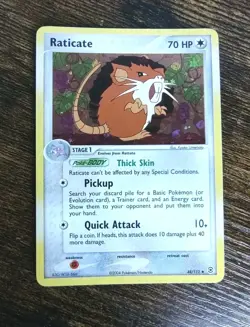 Pokemon EX FireRed & LeafGreen Raticate 48/112 Reverse Holo MINT - Image 1