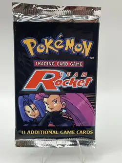 1999 Pokemon Team Rocket Booster Pack - Unlimited Edition Factory Sealed Vintage - Image 1