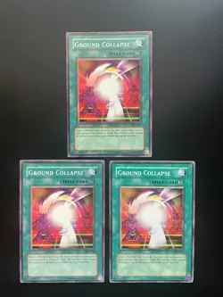 Yugioh Ground Collapse PSV-070 Common Unlimited Edition LP X3 - Image 1
