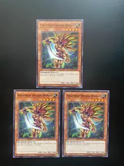 Yugioh Amazoness Swords Woman LEDU-EN013 Common 1st Edition MP/HP X3 - Image 1
