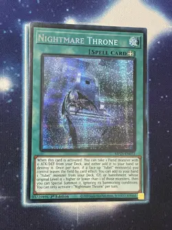 Yugioh Nightmare Throne 1st Edition MP25-EN072 Prismatic Secret Rare NM - Image 1