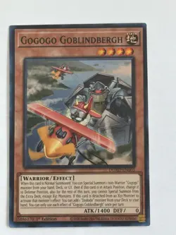 Yugioh Gogogo Goblindbergh DUAD-EN003 1st Edition Super Rare LP Presale NM - Image 1