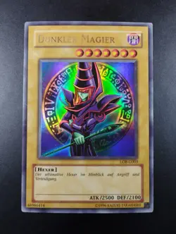 YUGIOH 2003 | DARK MAGICIAN | LOB-G003 | EXCELLENT - VG | GERMAN OLD PRINT - Image 1
