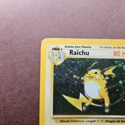 Raichu 16/130 Pokemon Base Set 2 Holo Rare Card - MP - Image 2