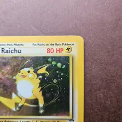 Raichu 16/130 Pokemon Base Set 2 Holo Rare Card - MP - Image 3