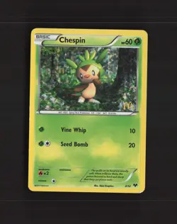 Chespin 2/12 McDonalds Promo 2013 Holo Rare Pokemon Card MP - Image 1