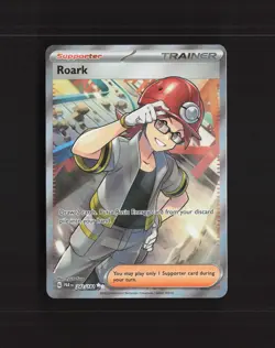 Roark 242/182 Paradox Rift Full Art Ultra Rare Holo Pokemon Card NM - Image 1
