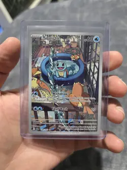 Pokemon Squirtle TCG Stellar Crown Illustration Rare Holo Card 148/142 Sv07 - Image 1