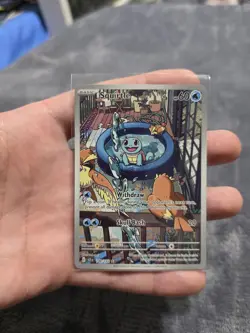 Pokemon Squirtle TCG Stellar Crown Illustration Rare Holo Card 148/142 Sv07 - Image 3