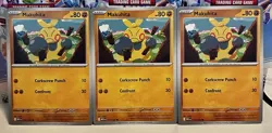 (Set Of 3) Pokemon Mega Evolution TCG Common Card - Makuhita (072/132) - Image 1