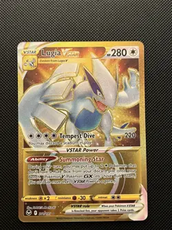 Pokemon SWSH Silver Tempest Lugia VSTAR Card 211/195 Gold Secret Rare ENGLISH NM - Image 1