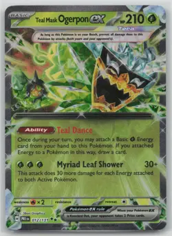 Pokemon Card Teal Mask Ogerpon ex - Double Rare SV: Prismatic Evolutions 012/131 - Image 1