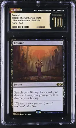 ENTOMB Ultimate Masters Foil Rare CGC Pristine 10 MTG [Nostalgium] - Image 1