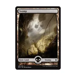 WOTC MTG Battle for Zendikar Swamp #261 (Expanded Border) (C) (Foil) EX - Image 1