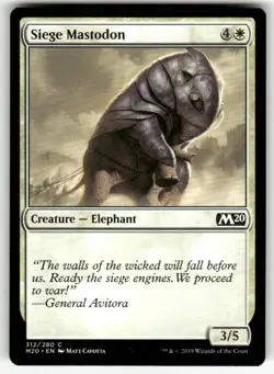 SIEGE MASTODON #312 (COMMON) MTG CORE SET 2020 - Image 1