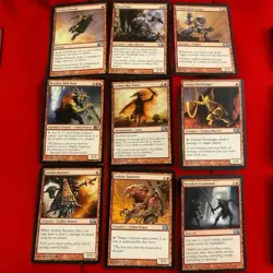 Vtg cards Mtg Magic The Gathering Game Card Lot #1 Red 2011 2012 Used - Image 1