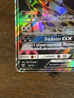 2017 Pokemon Shining Legends #53/73 Zoroark GX Ultra Rare Holo Mint - Image 2