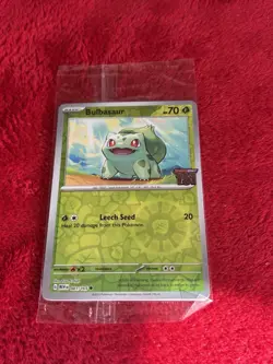 2023 Pokemon Scarlet & Violet 151 #001/165 Bulbasaur Stamped Promo SEALED F685 - Image 5