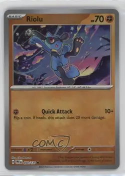 Riolu Master Ball Foil Pokemon Prismatic Evolutions PRE #050 - Image 1