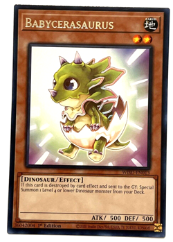 YuGiOh! - Babycerasaurus - WISU-EN013 - 1st Edition - Rare - Image 1