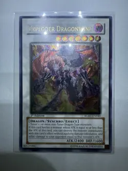 YUGIOH EXPLODER DRAGONWING RGBT-EN040 1ST EDITION ULTIMATE LIGHT PLAYED - Image 1