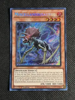 YuGiOh! - Miscellaneousaurus RA04-EN022 Secret Rare 1st Edition Near Mint - Image 1